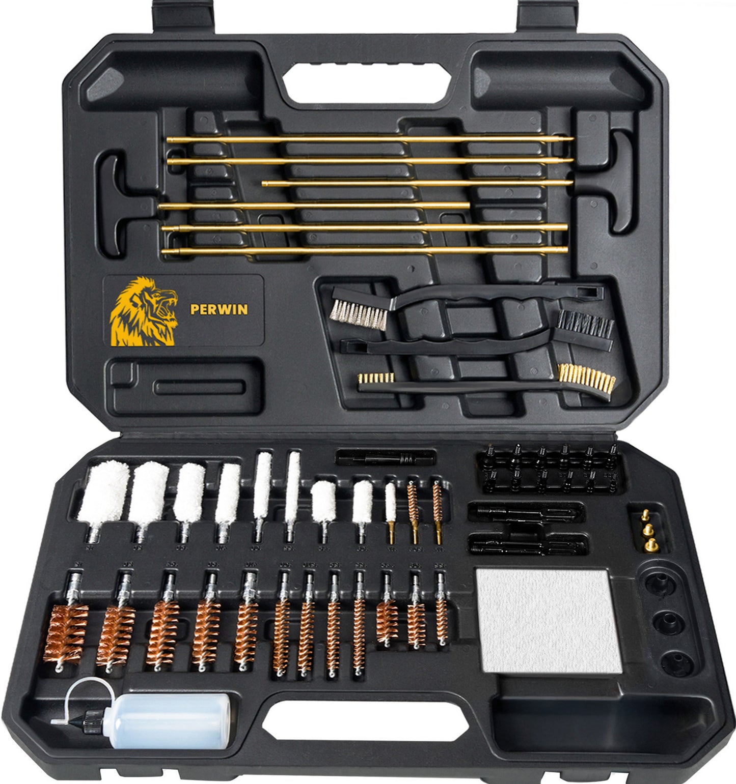 Universal Gun Cleaning Kit, Cleaning Kit with Plastic Jags and Tough Carrying Case for All Caliber Pistol, Rifle, Handgun, Shotgun Hunting, Gun Accessories Gifts for Men