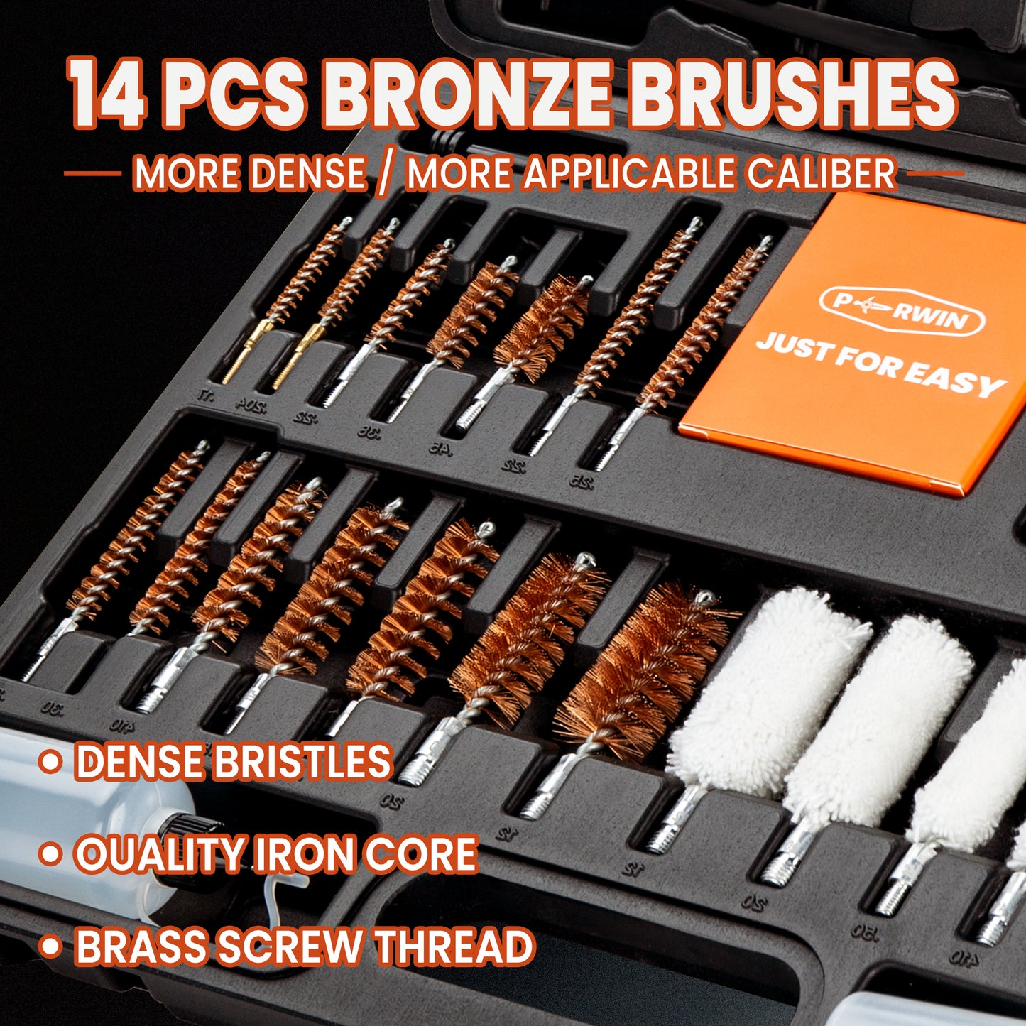 Universal Gun Cleaning Kit, Cleaning Kit with Plastic Jags and Tough Carrying Case for All Caliber Pistol, Rifle, Handgun, Shotgun Hunting, Gun Accessories Gifts for Men