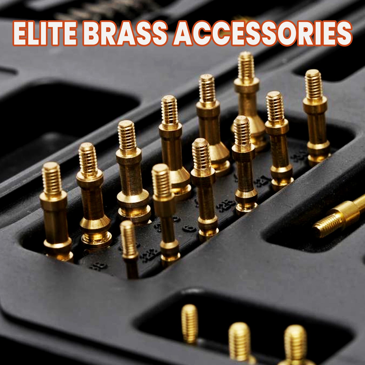 Universal Gun Cleaning Kit, Hunting Gun Accessories for All Caliber Pistols, Rifles, Handguns, and Shotguns, featuring a Carrying Case and Brass Rods