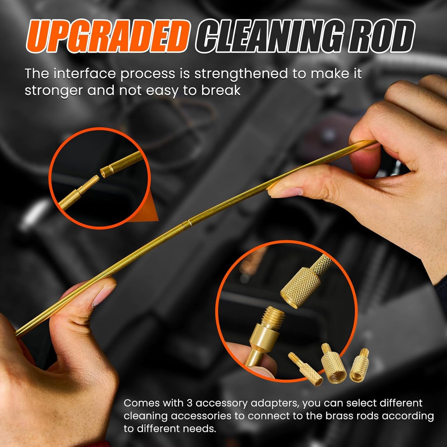 Universal Gun Cleaning Kit for All Caliber Pistol Rifle Handgun Shotgun Hunting Cleaning Kit with Brass Rods and Tough Carrying Case, Gun Accessories Gifts for Men